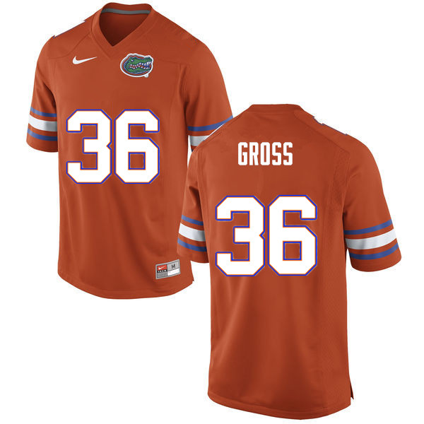 Men #36 Dennis Gross Florida Gators College Football Jerseys Sale-Orange